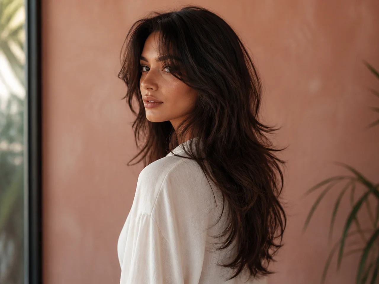 A long shag past the shoulder blades with soft gradual layers