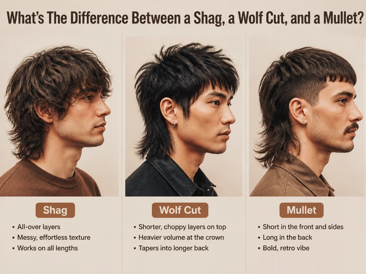 What’s The Difference Between a Shag, a Wolf Cut, and a Mullet?