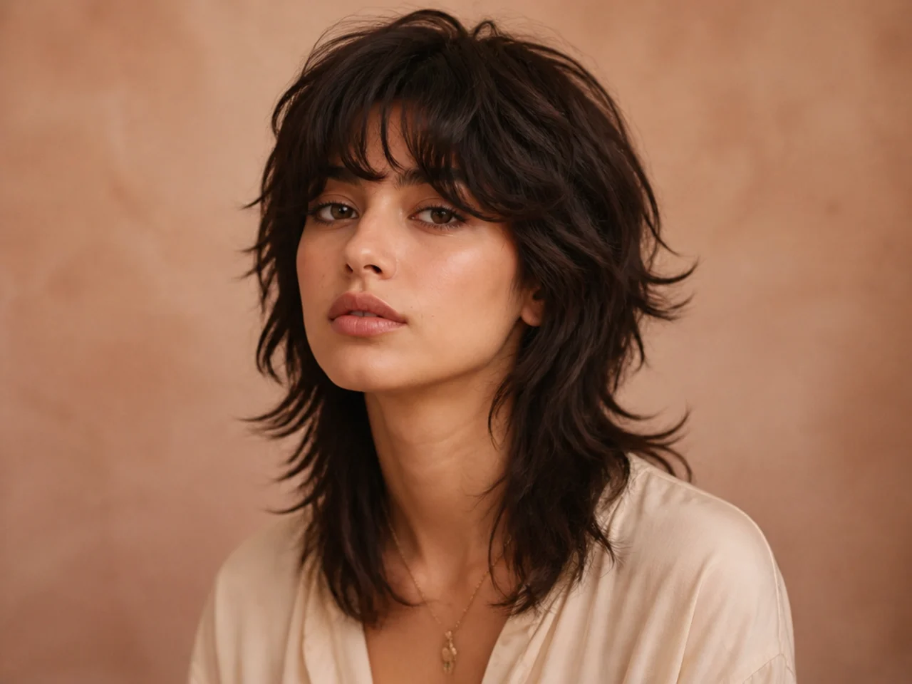 Retro 70s-style shag wolf cut