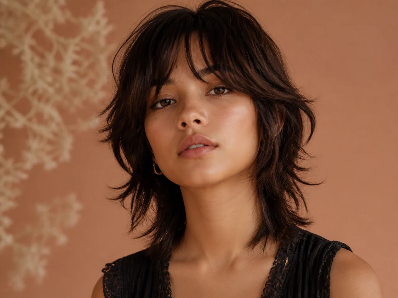Shaggy wolf cut with a wispy fringe
