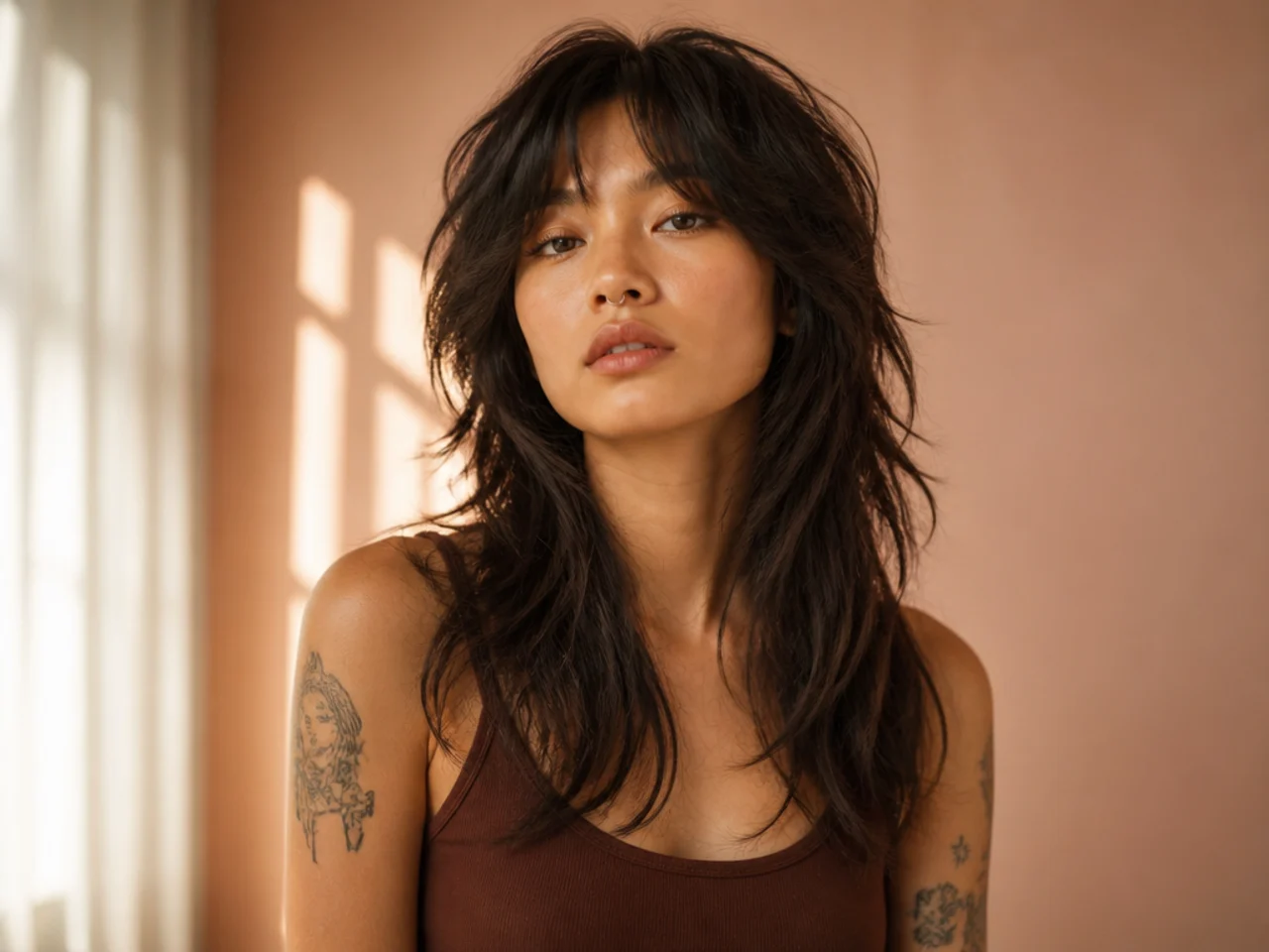 Long shaggy wolf cut
