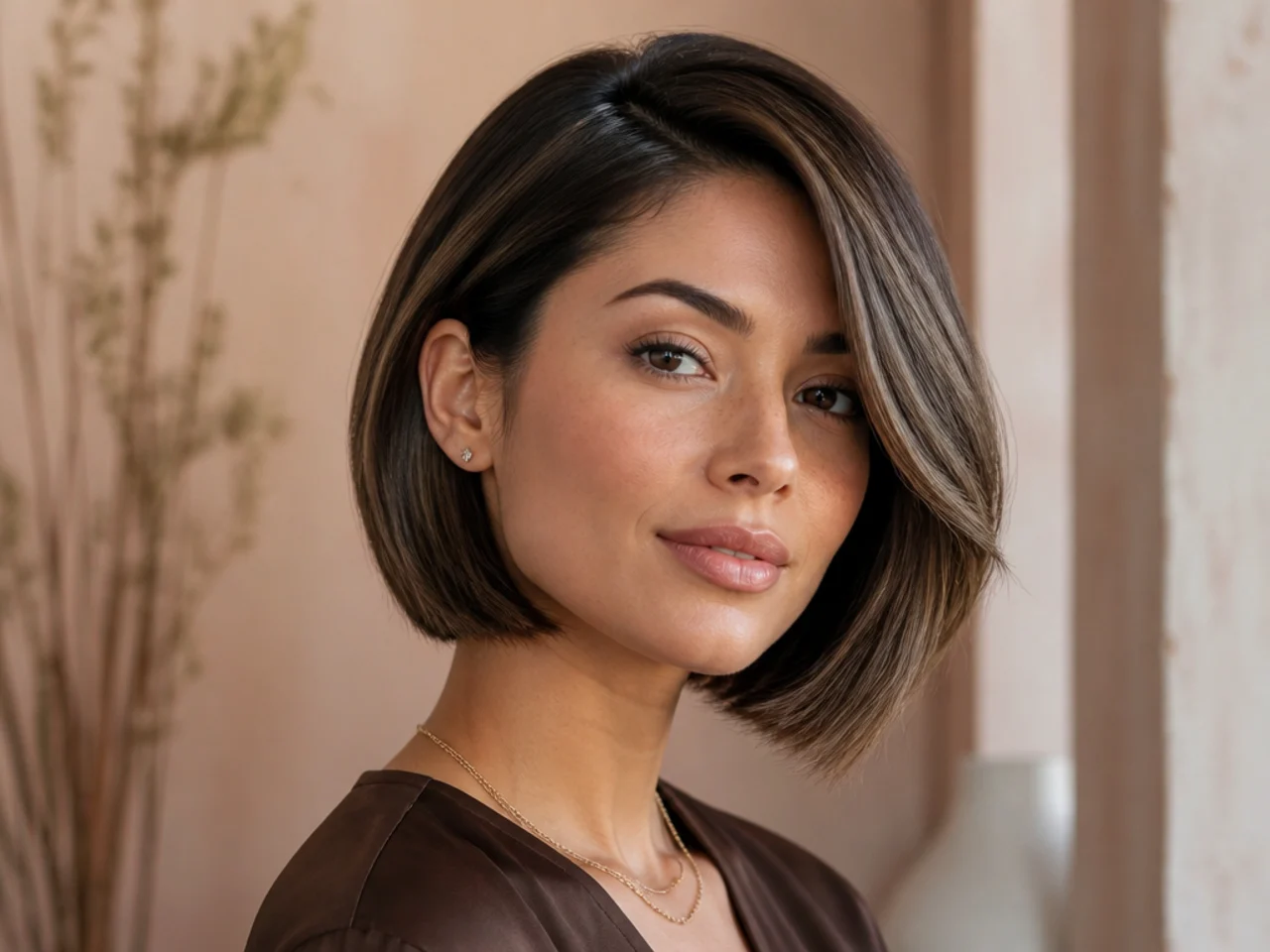 10. Sleek Side-Swept Bob