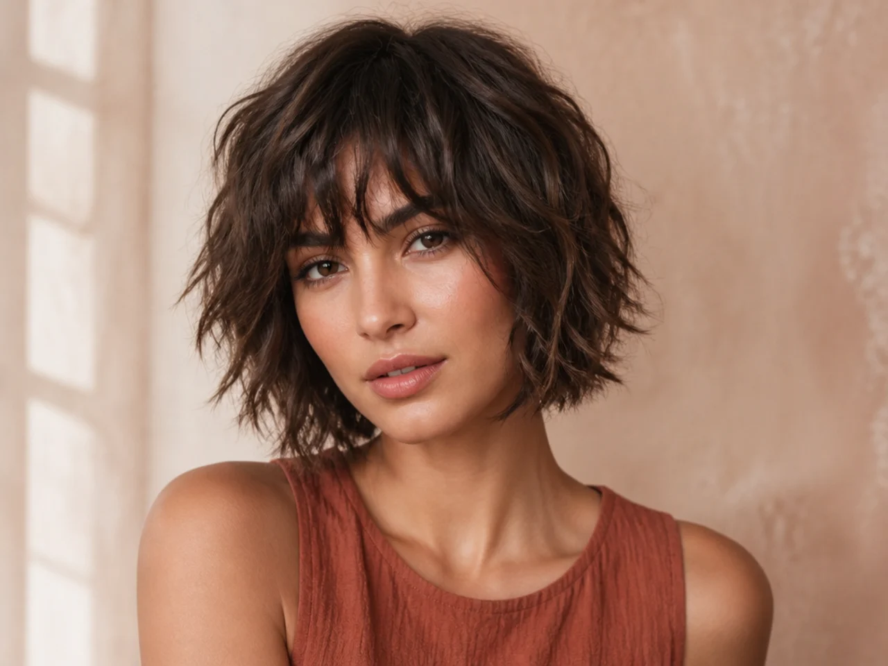 7. Textured Shaggy Bob