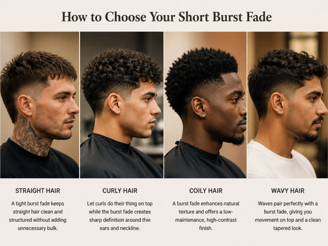 How to choose the right short burst fade for your face and hair type