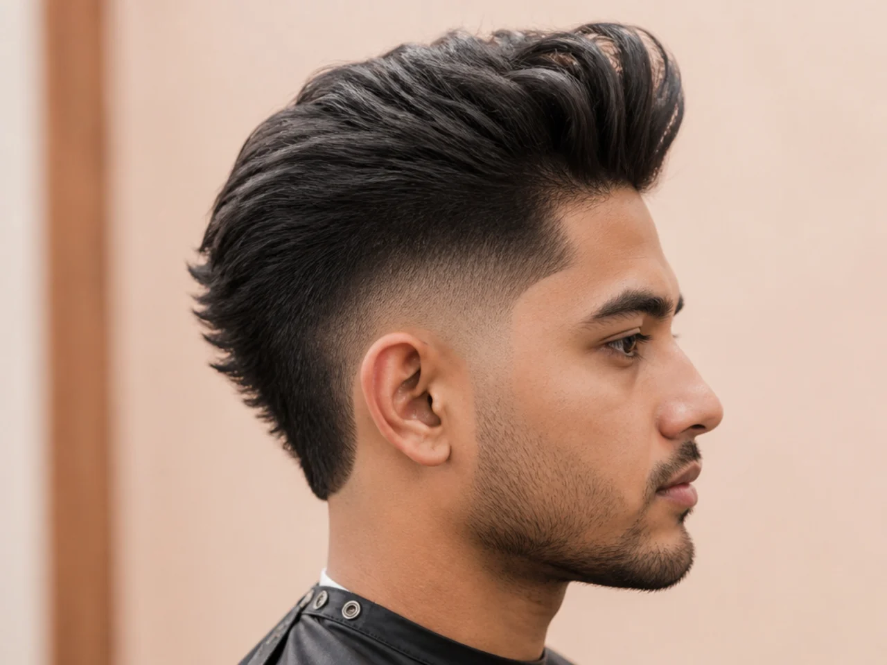 Short burst fade with a small blowout on top