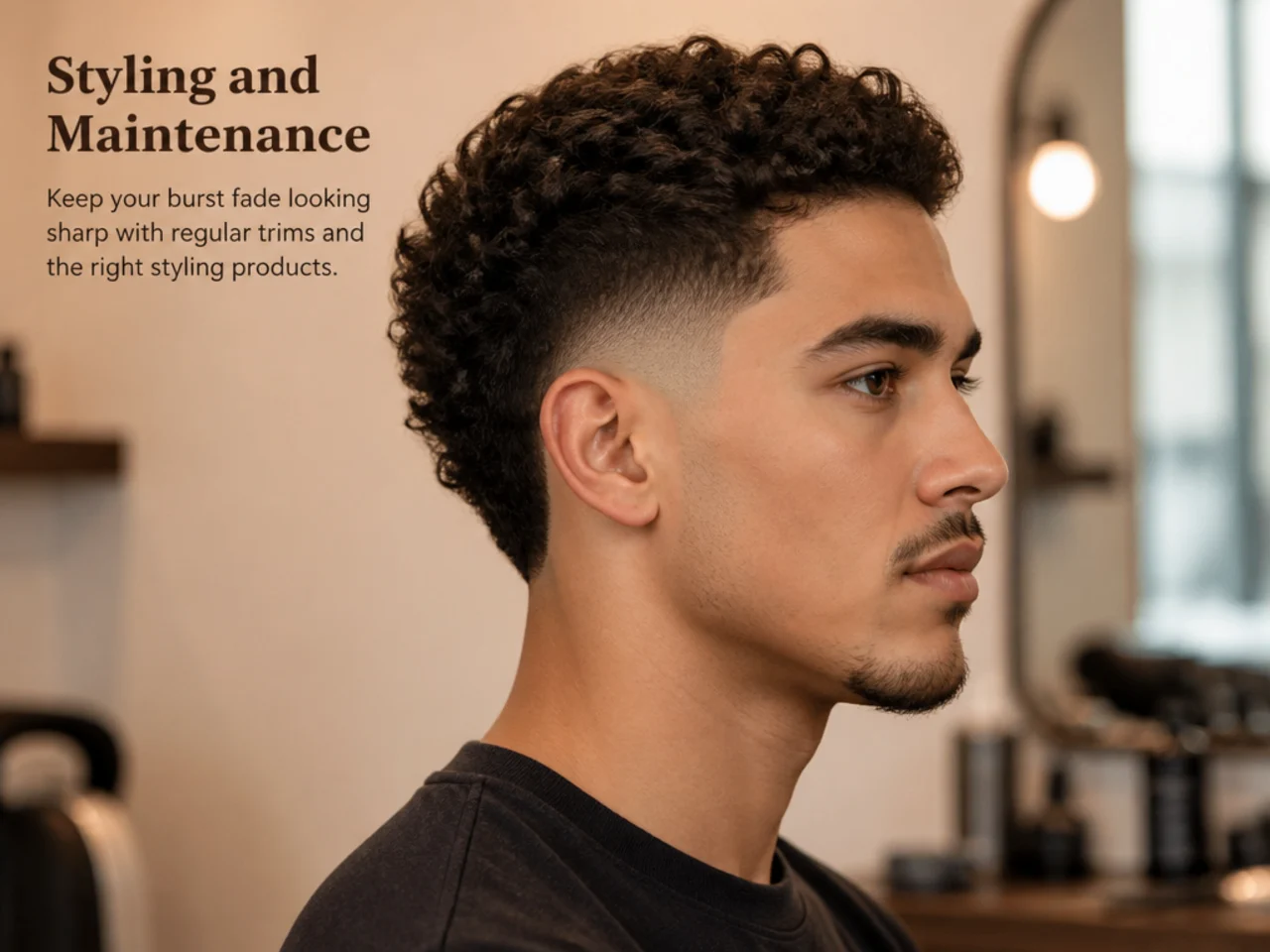Styling and maintenance for a short burst fade