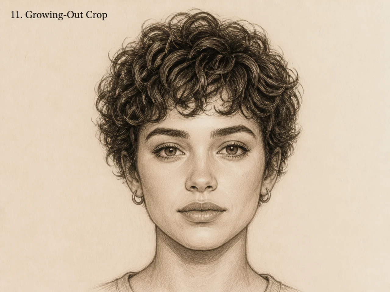 A growing-out curly crop