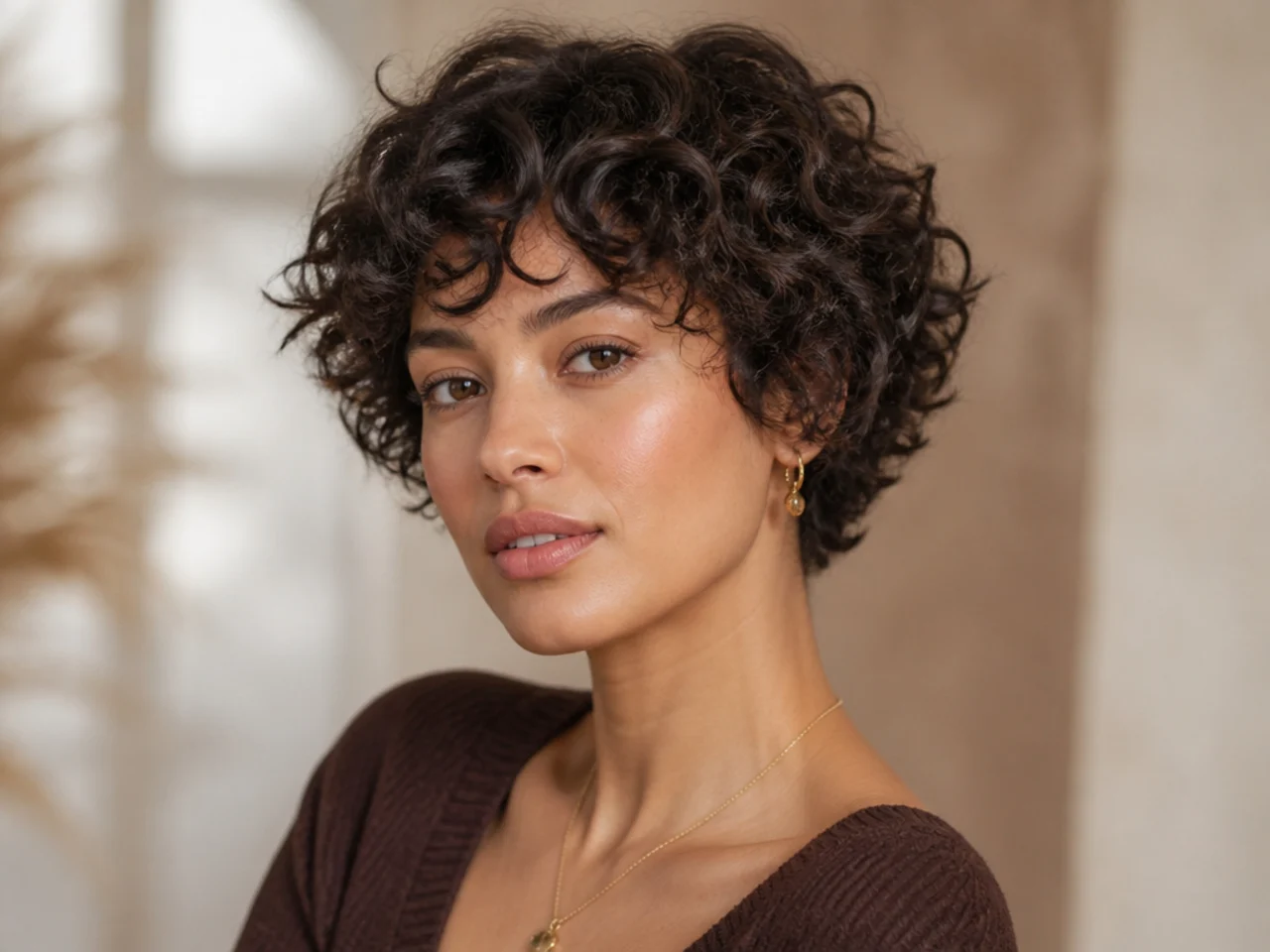 Curly cut with V-Cut Nape
