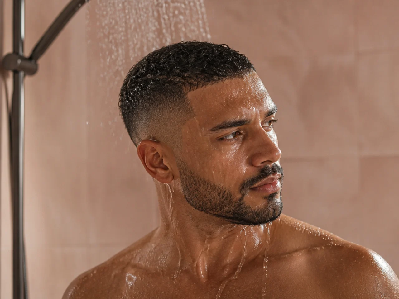 A post-gym rinse under a shower