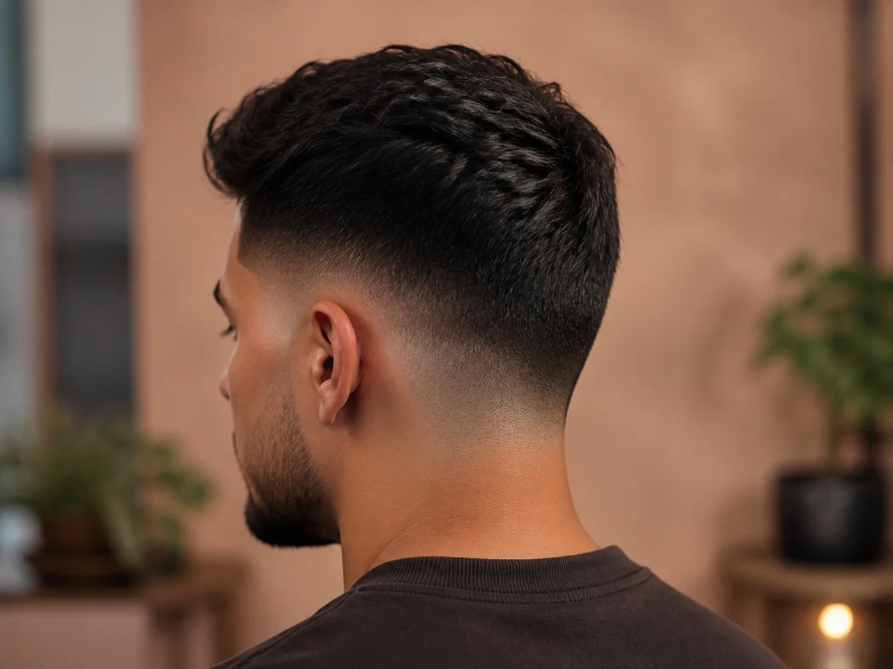 A short haircut with achievable sides and a dense top