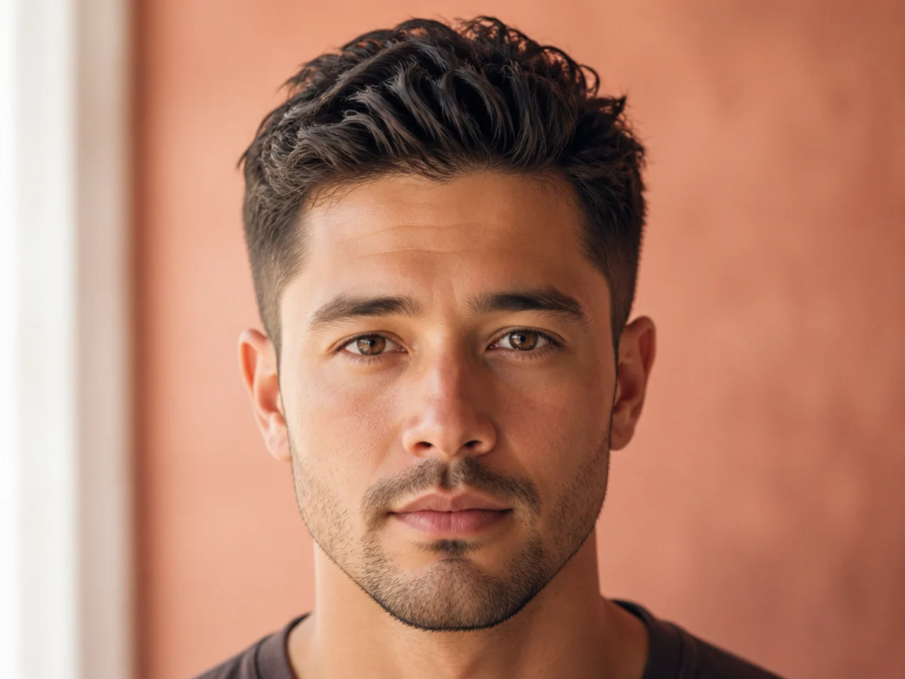 Sea salt spray applied to a short haircut