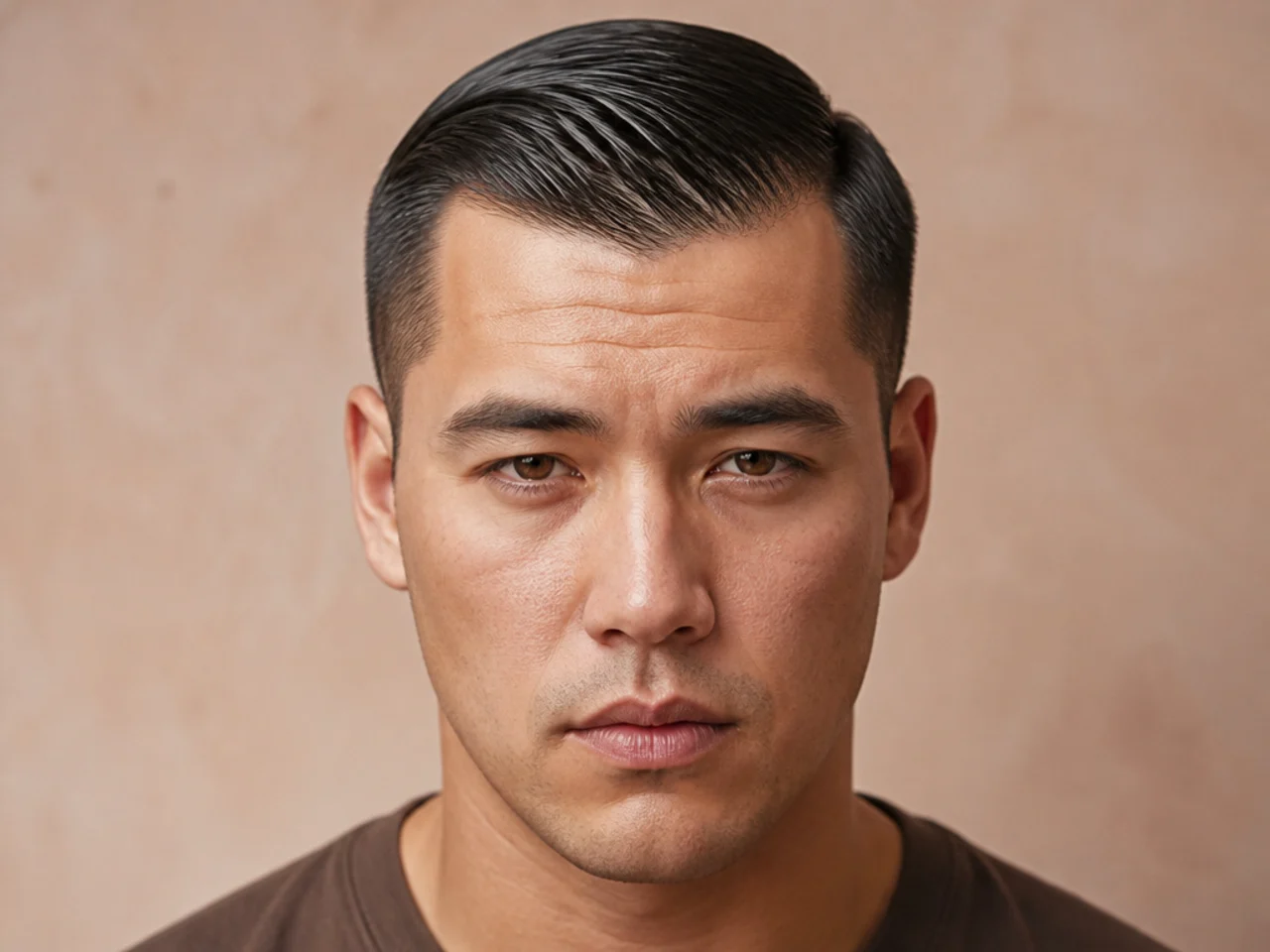 Short hair flattened by an overly heavy product