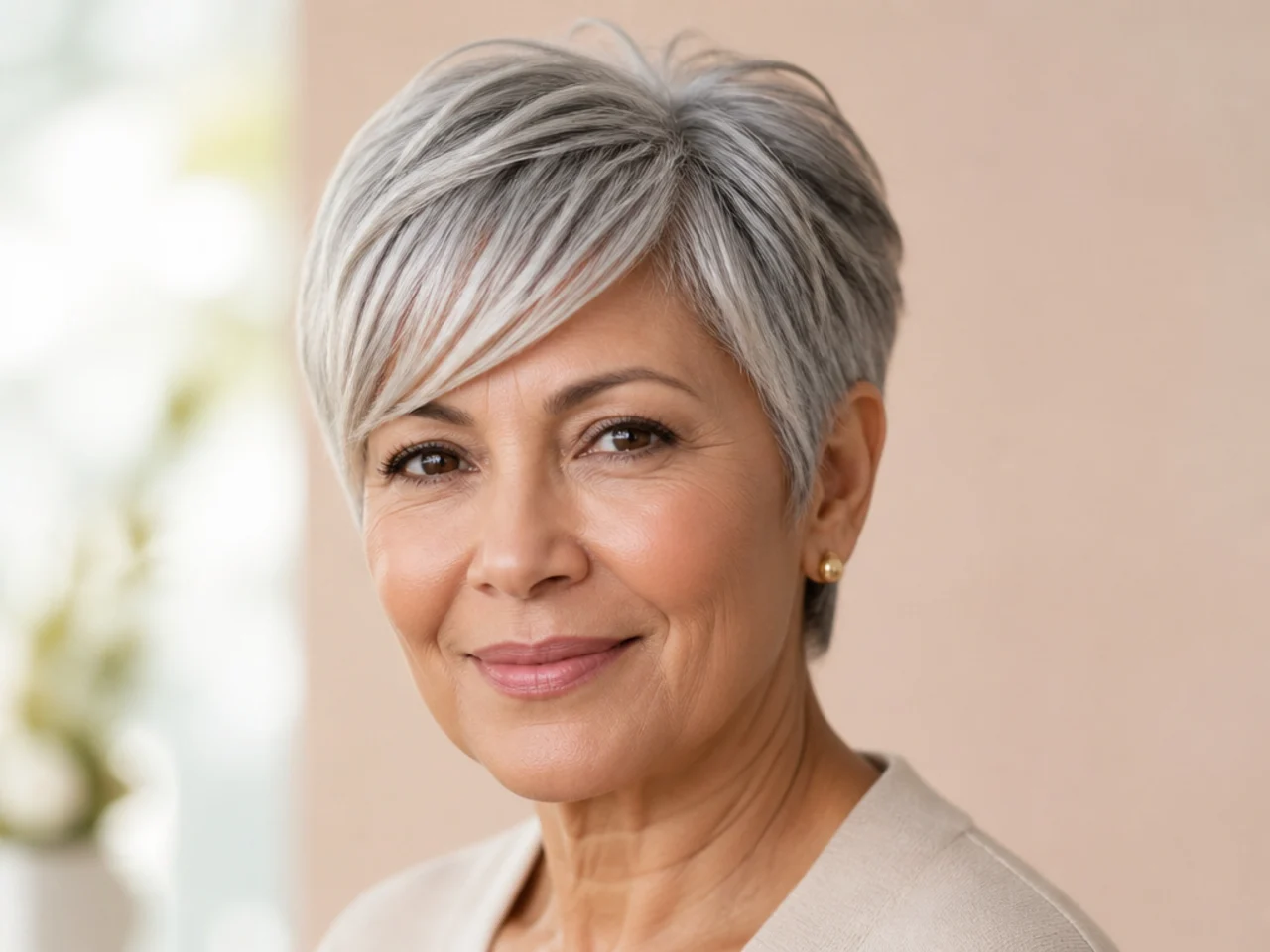 Pixie with Side-Swept Fringe