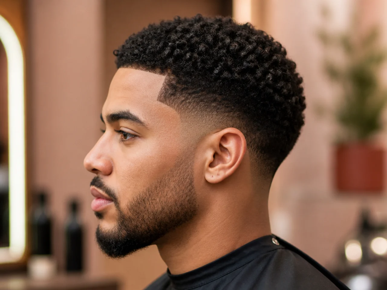 Short haircut essentials for Black hair — sulfate-free shampoo, leave-in, wave pomade, curl cream, oil, boar brush, sponge, durag