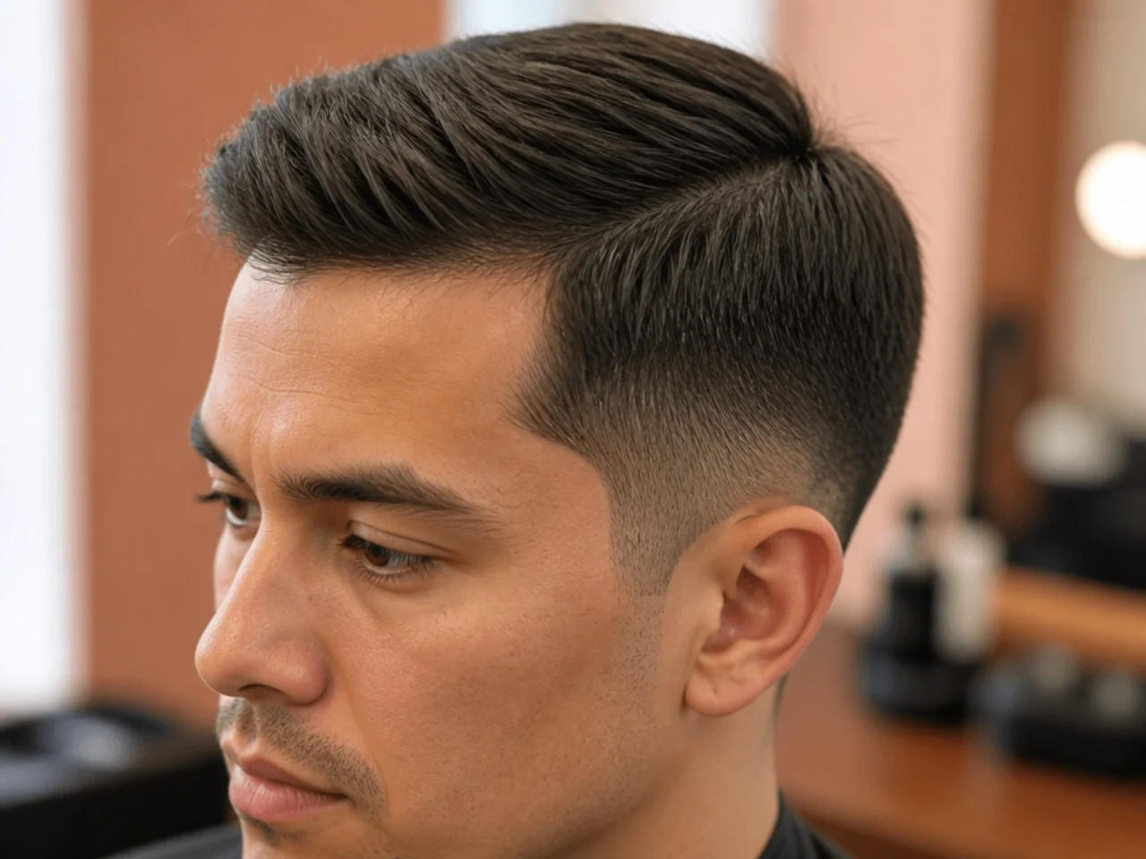 A short ivy league on fine hair