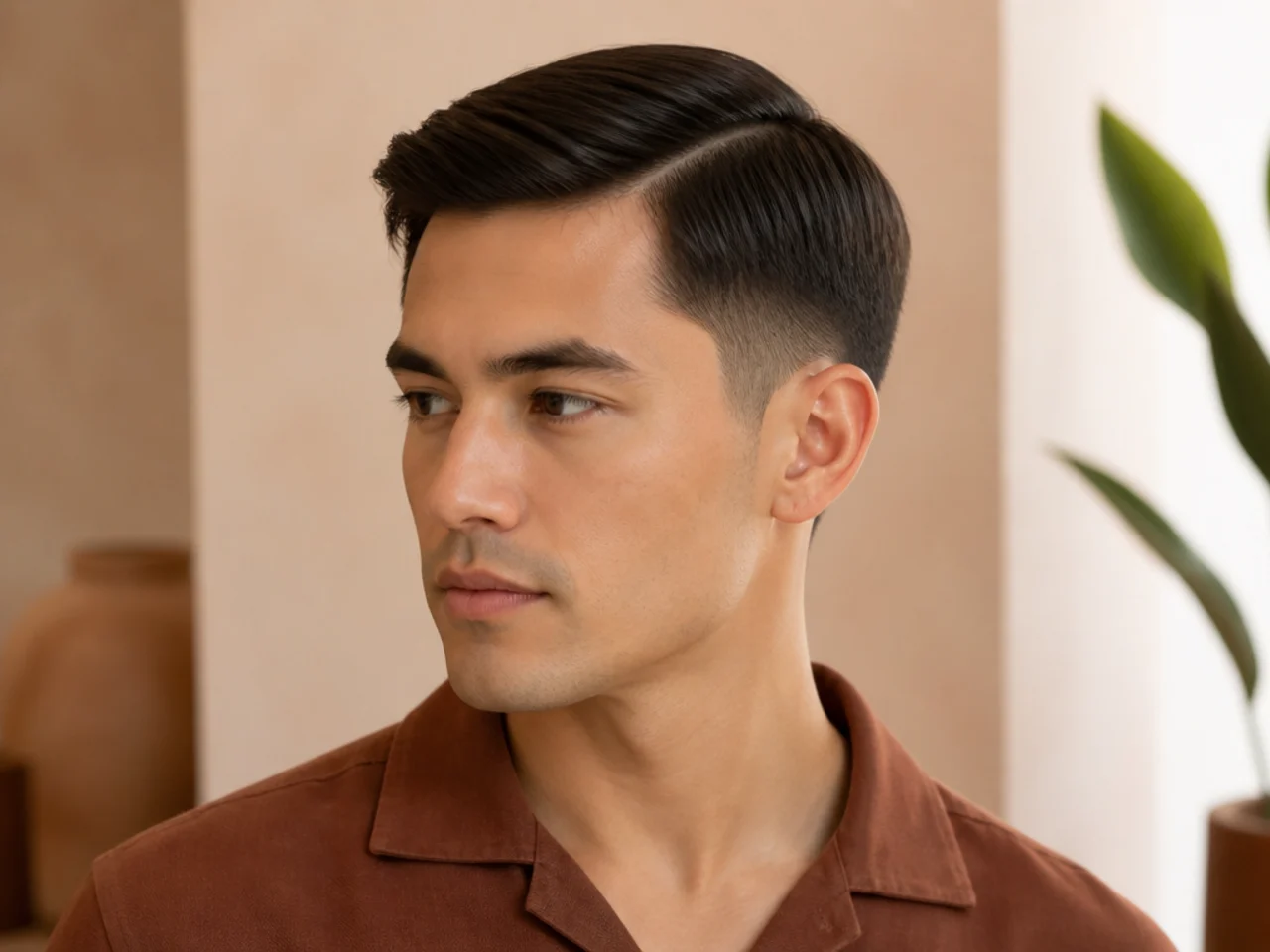 A short ivy league on straight hair