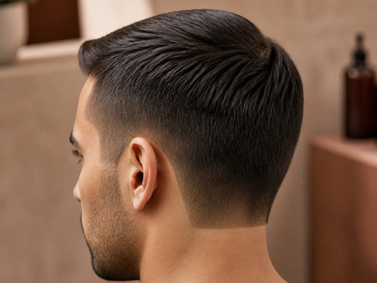 A short ivy league with a blunt neckline
