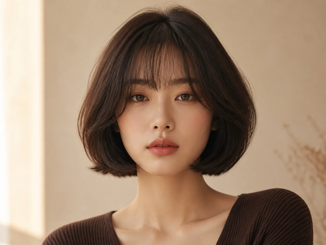 A Korean bob on thick hair
