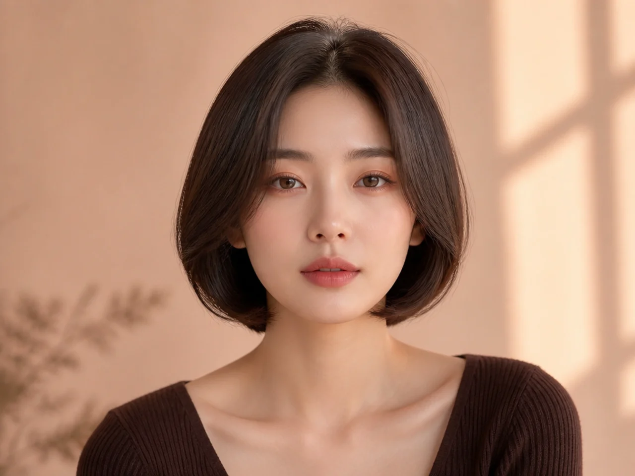 A Korean bob without a fringe
