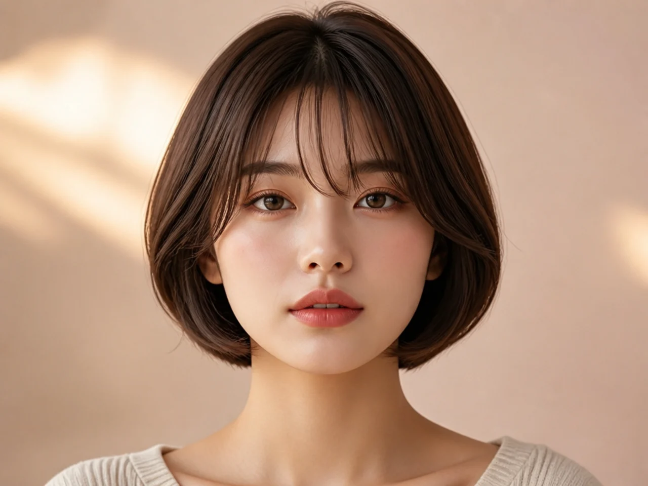A chin-length curved bob