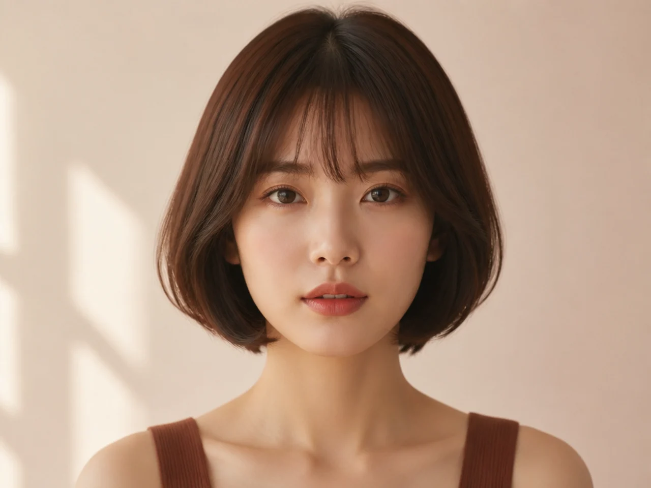 A jaw-length curved bob