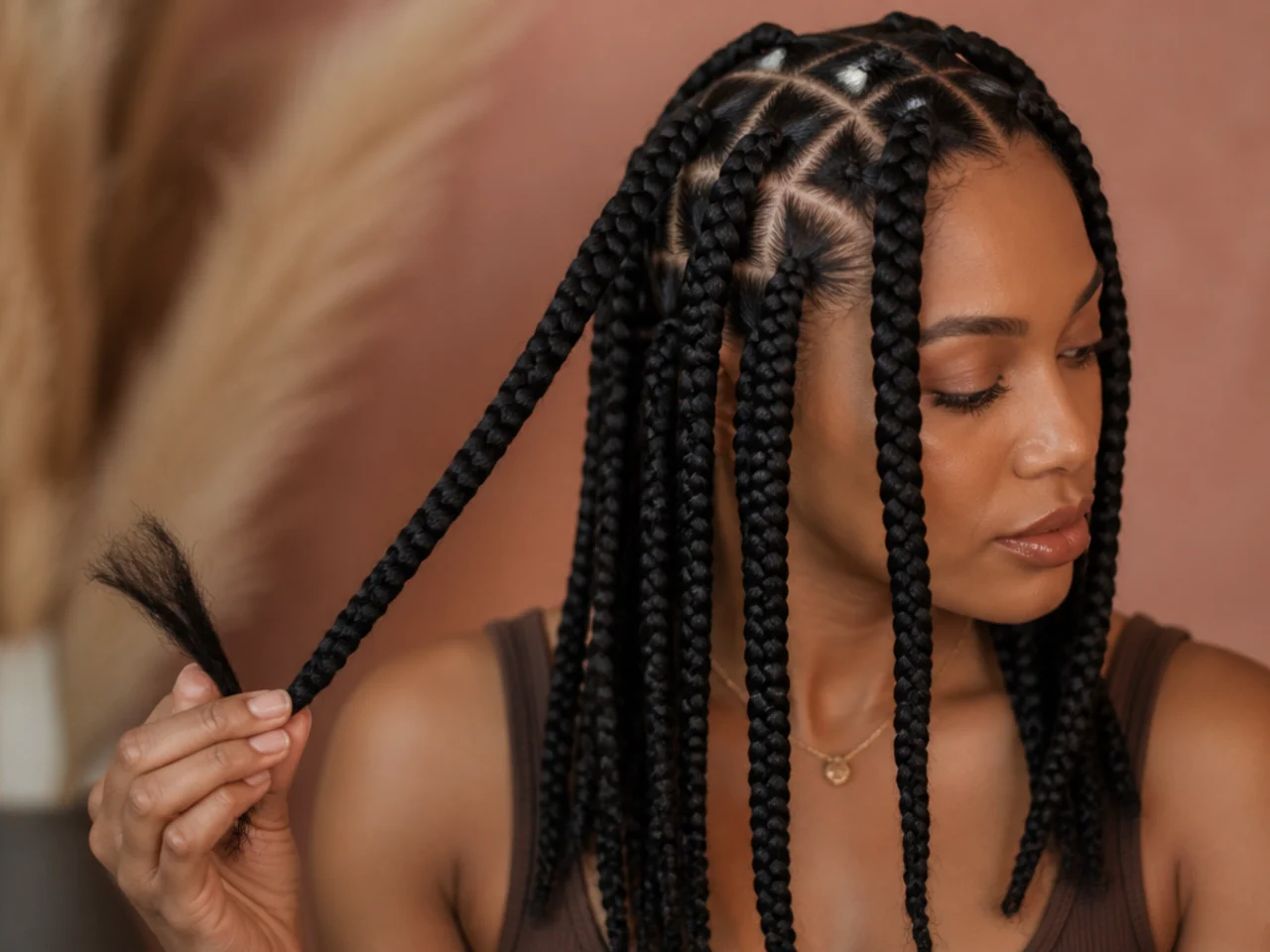 The cut end of a braid before it is sealed