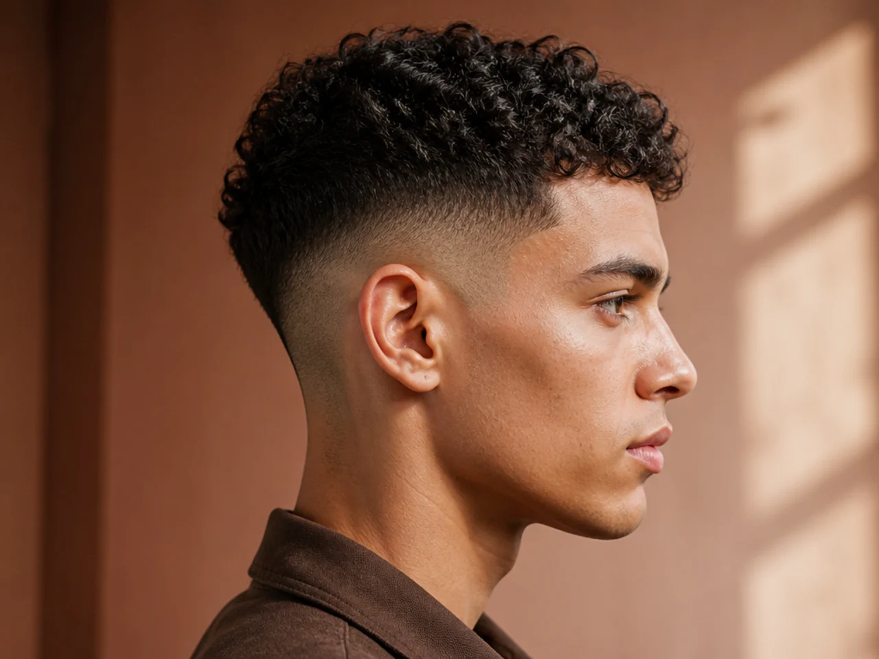 A short curly haircut