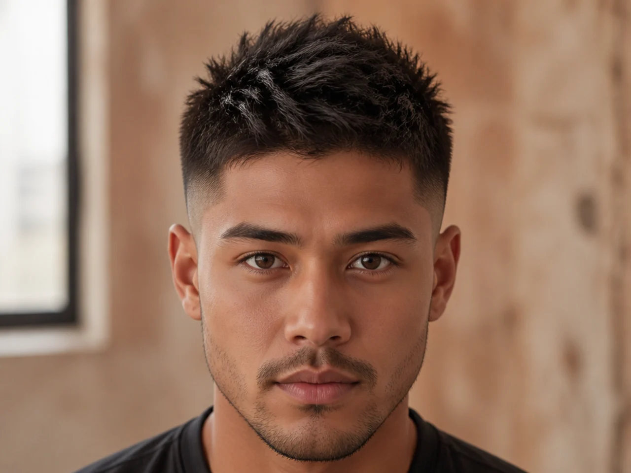 A short spiky haircut