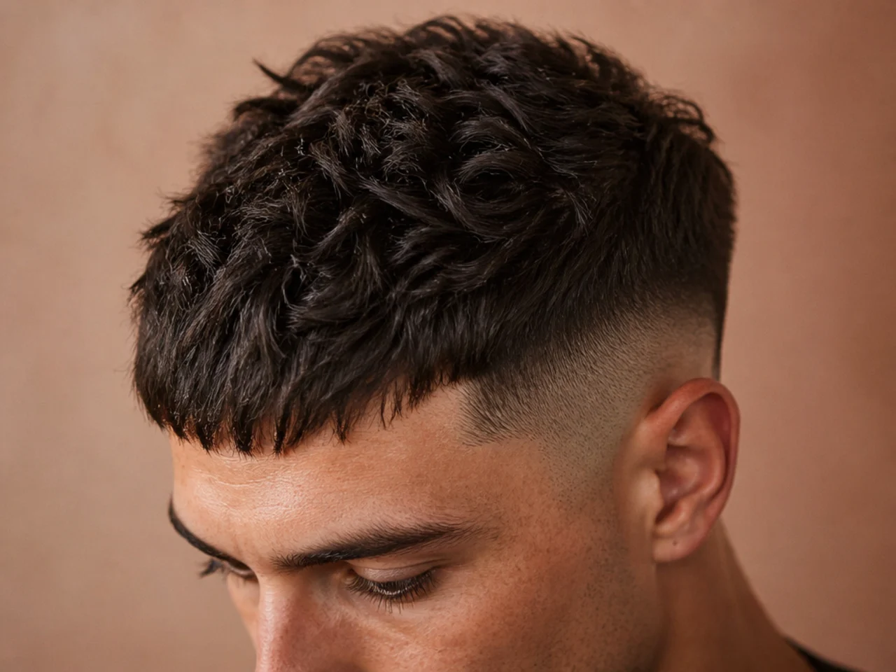 A textured crop haircut