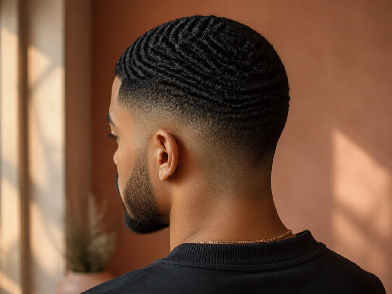 A short mid fade with waves