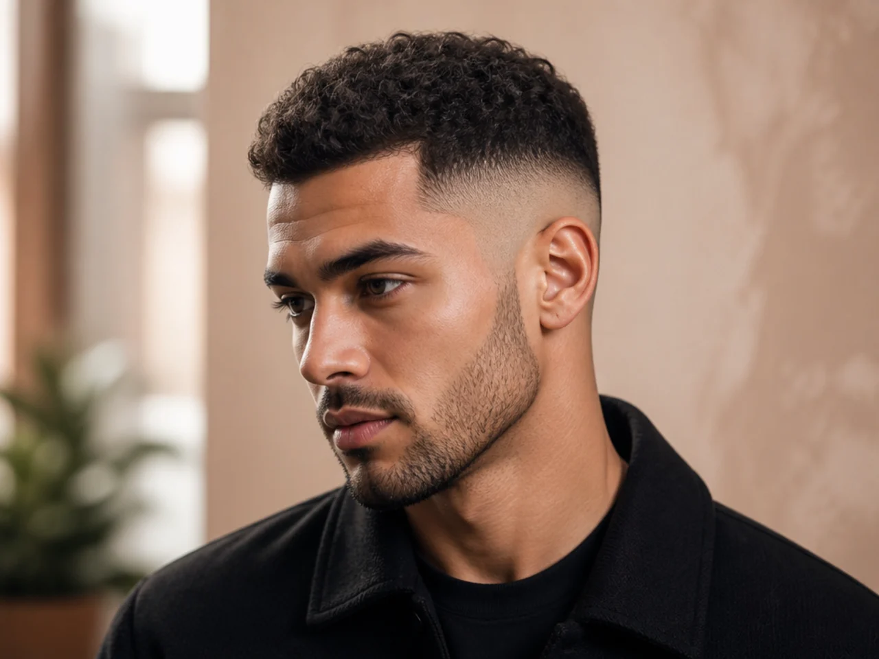 A high contrast short mid fade