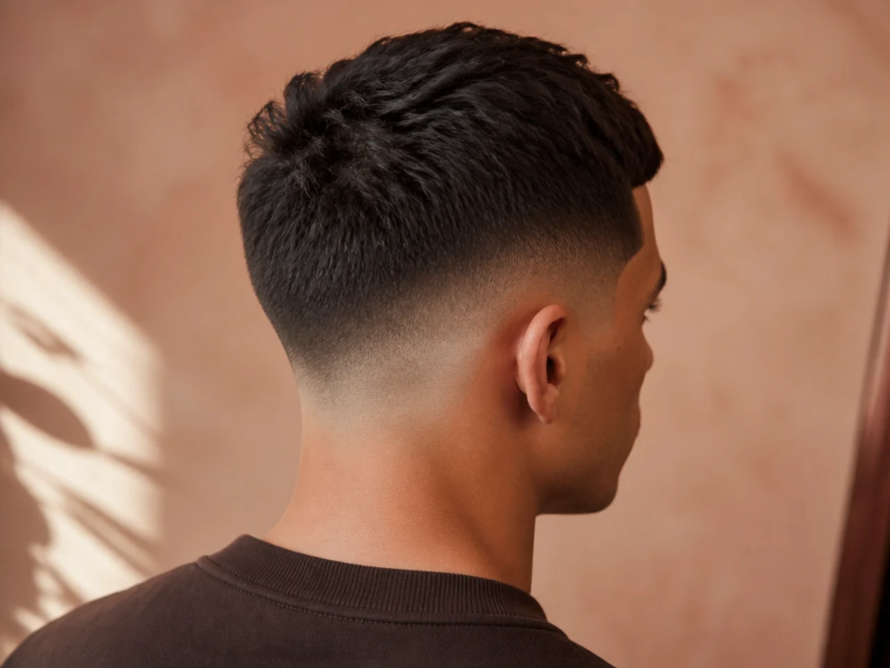 A short textured crop with a mid fade