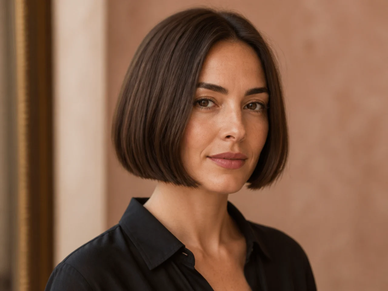 A blunt bob on fine hair