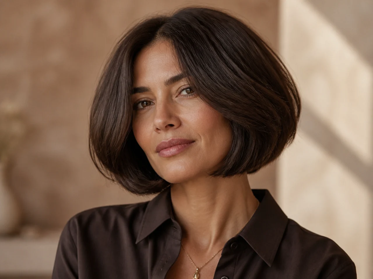 A bob on thick hair