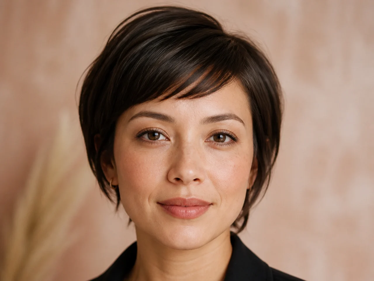 A short fringe cut at too shallow an angle
