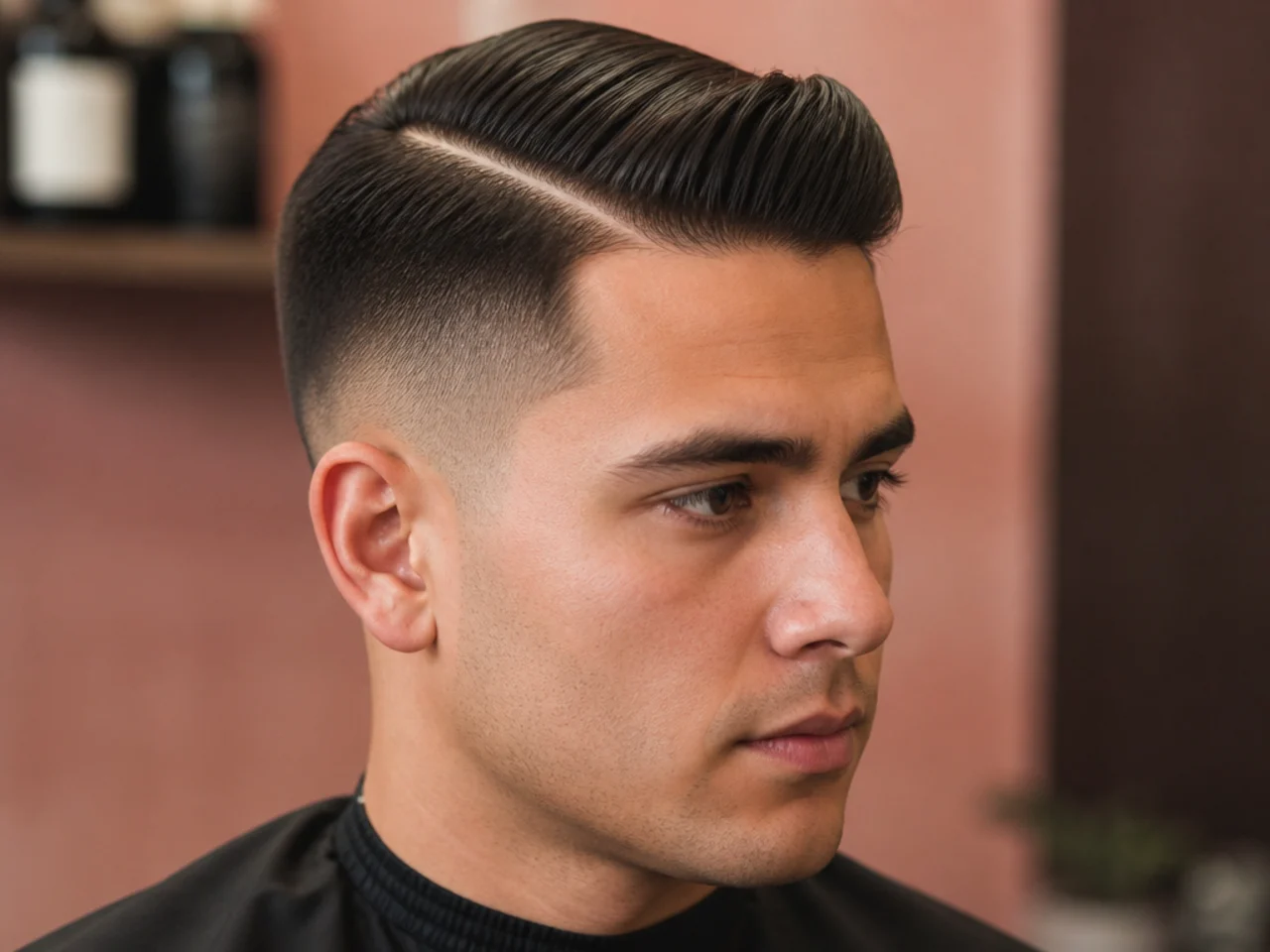 Hard Comb Over Fade