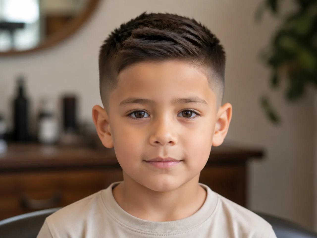 A boy with number three sides and a number four top