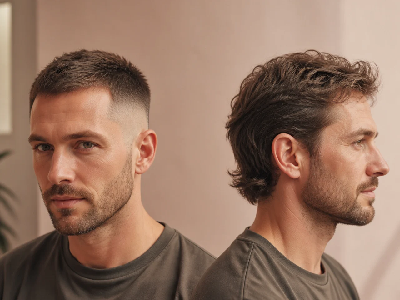 Thin hair compared at short and long lengths