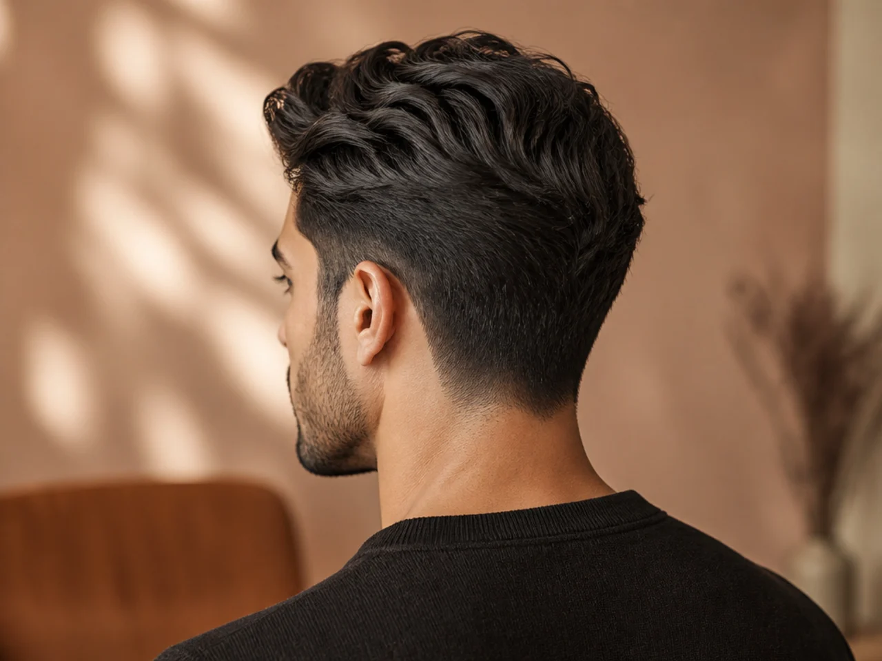 Medium-length hair adding width at the sides of a long face
