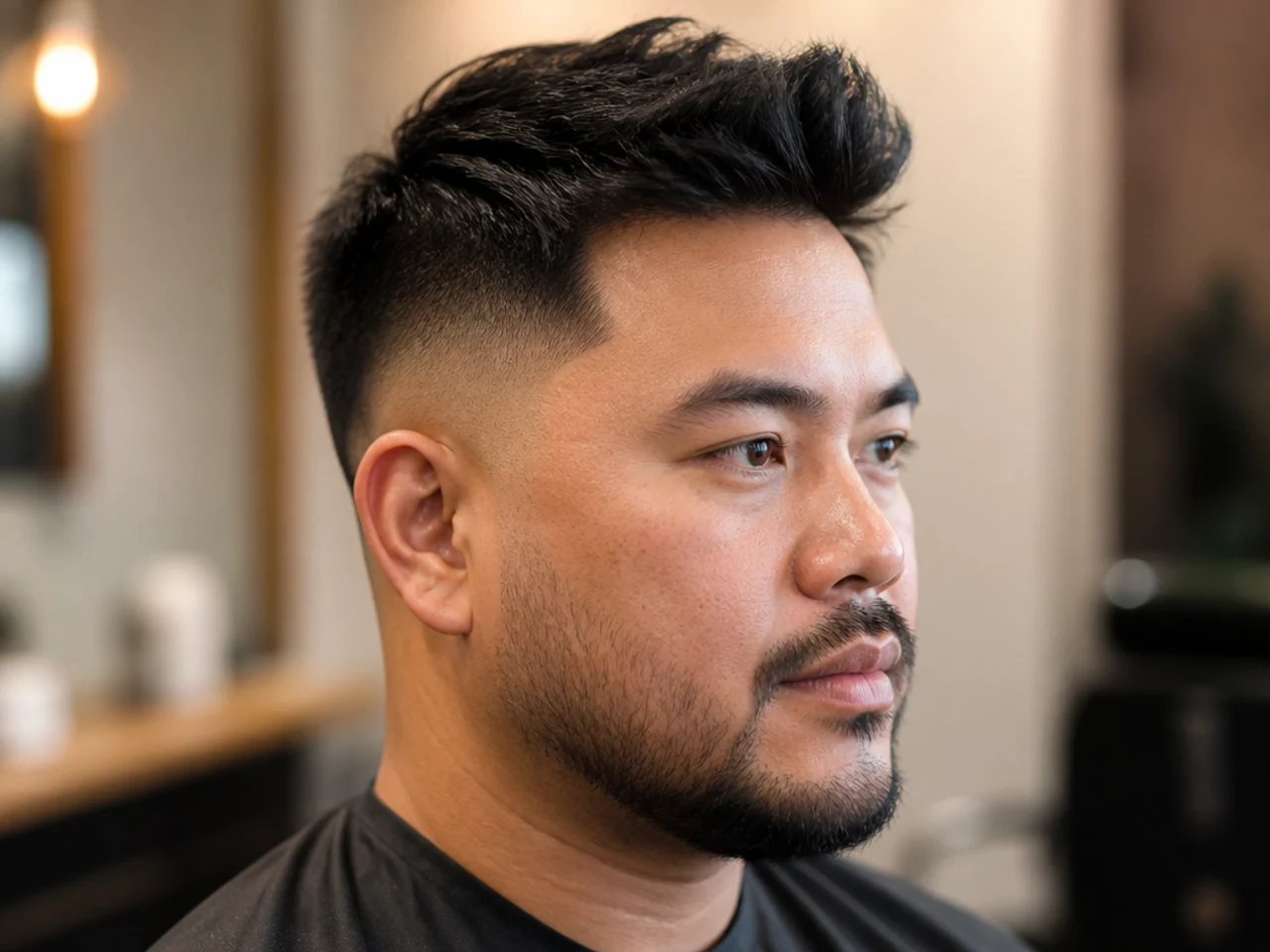 Short sides with a longer top on a round face