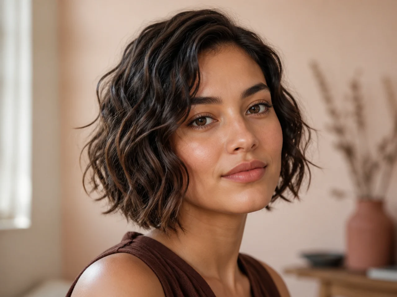 Short wavy fine hair