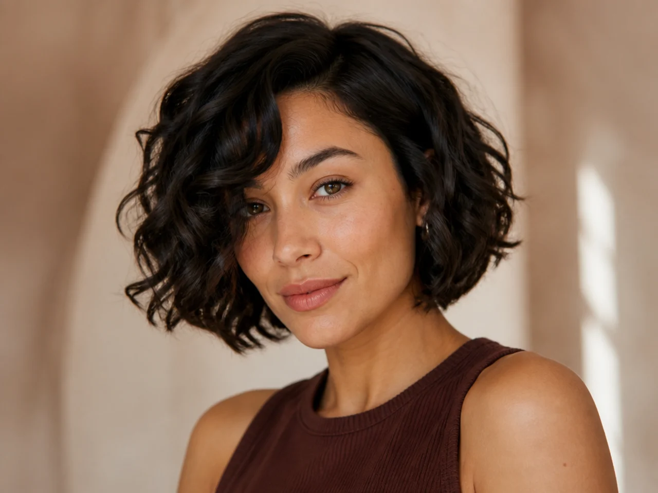Short wavy thick hair