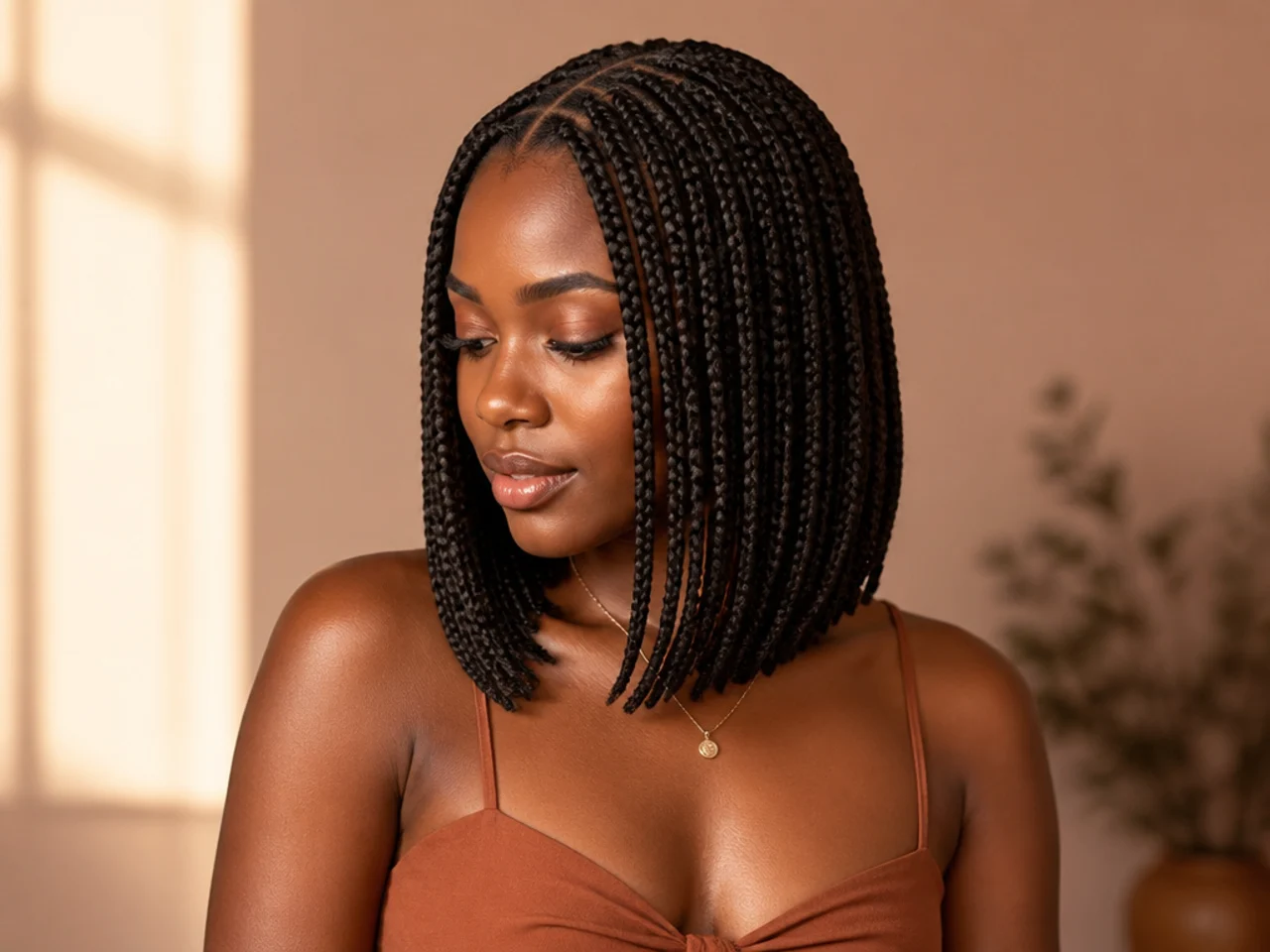 20 Shoulder Length Knotless Braids Ideas