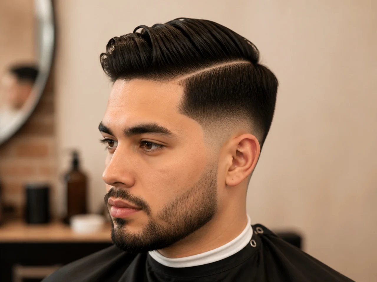 How to ask your barber for a side part fade with a reference photo