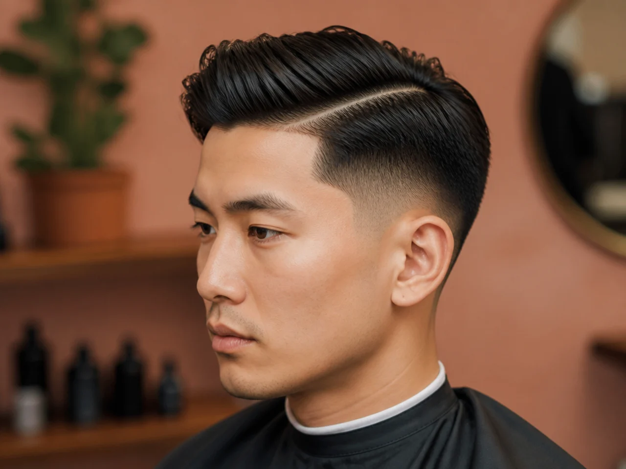 What is a side part fade haircut on a modern client