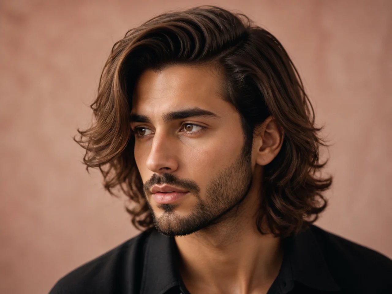 Long Flowing Side Part