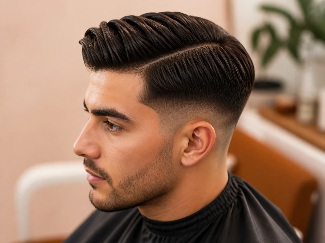 Modern Side Part with Mid Fade