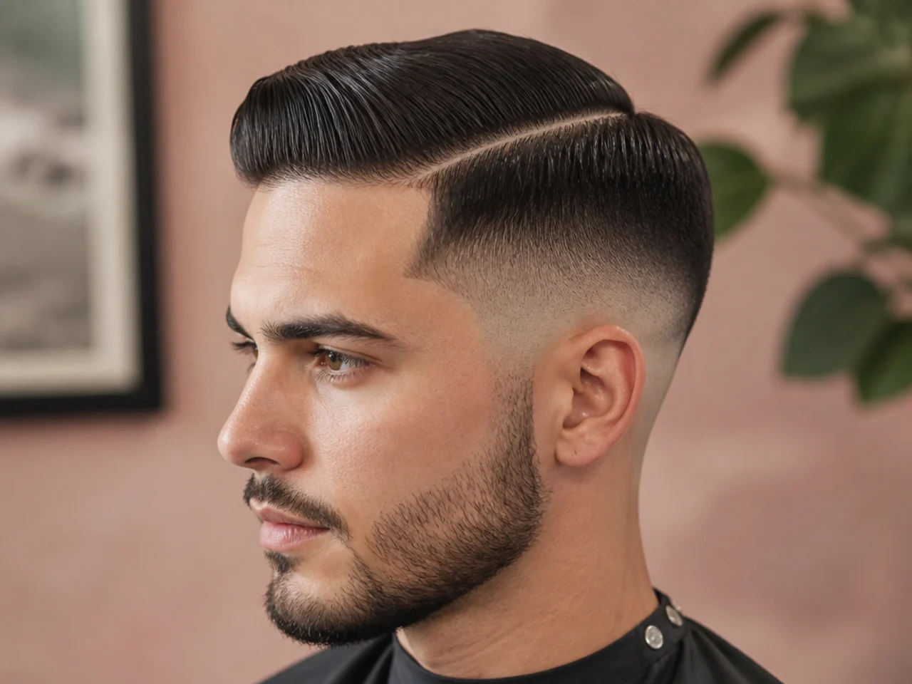 Sleek Hard Part with High Drop Fade