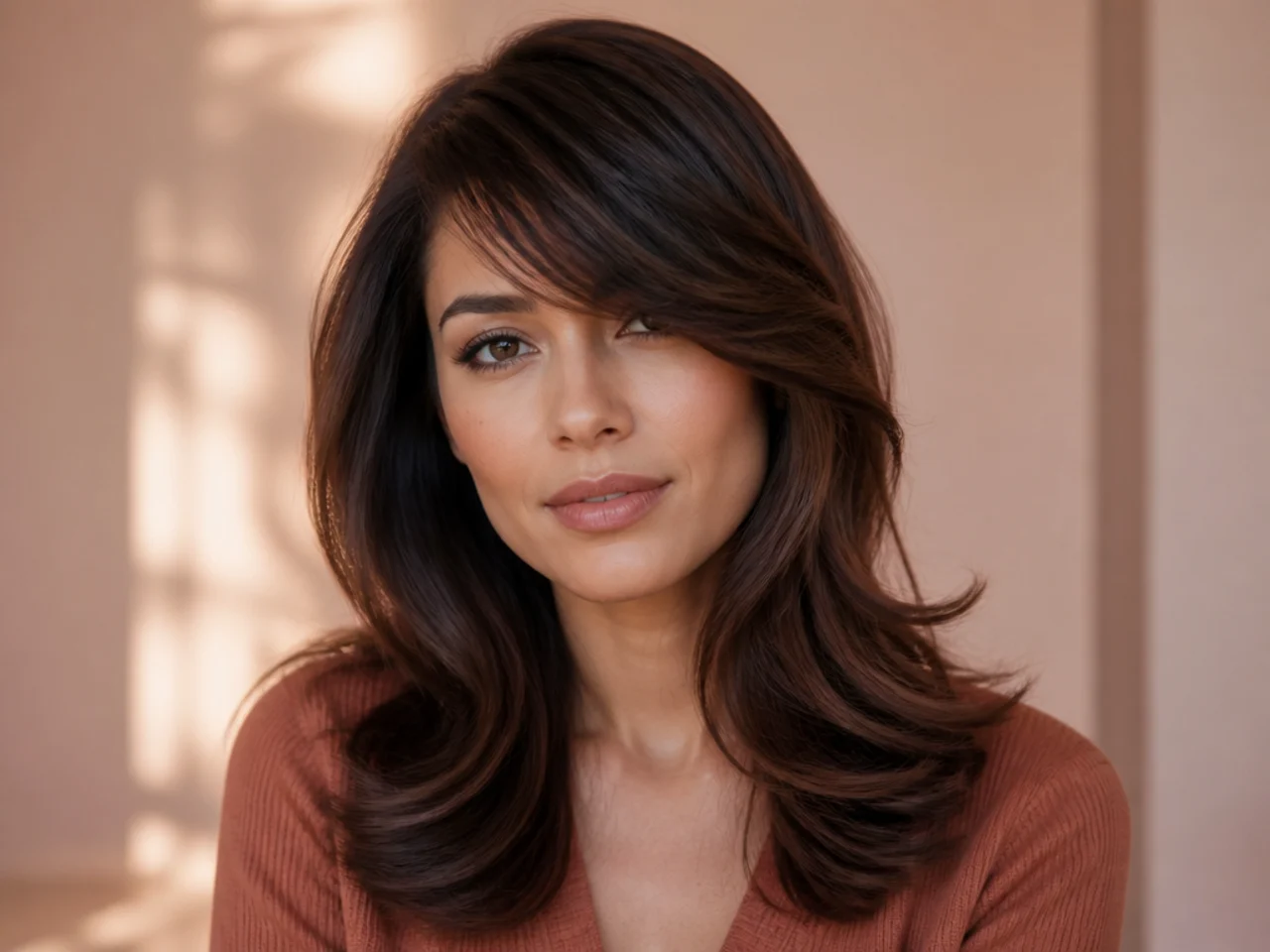 A curved side sweep on an oblong face