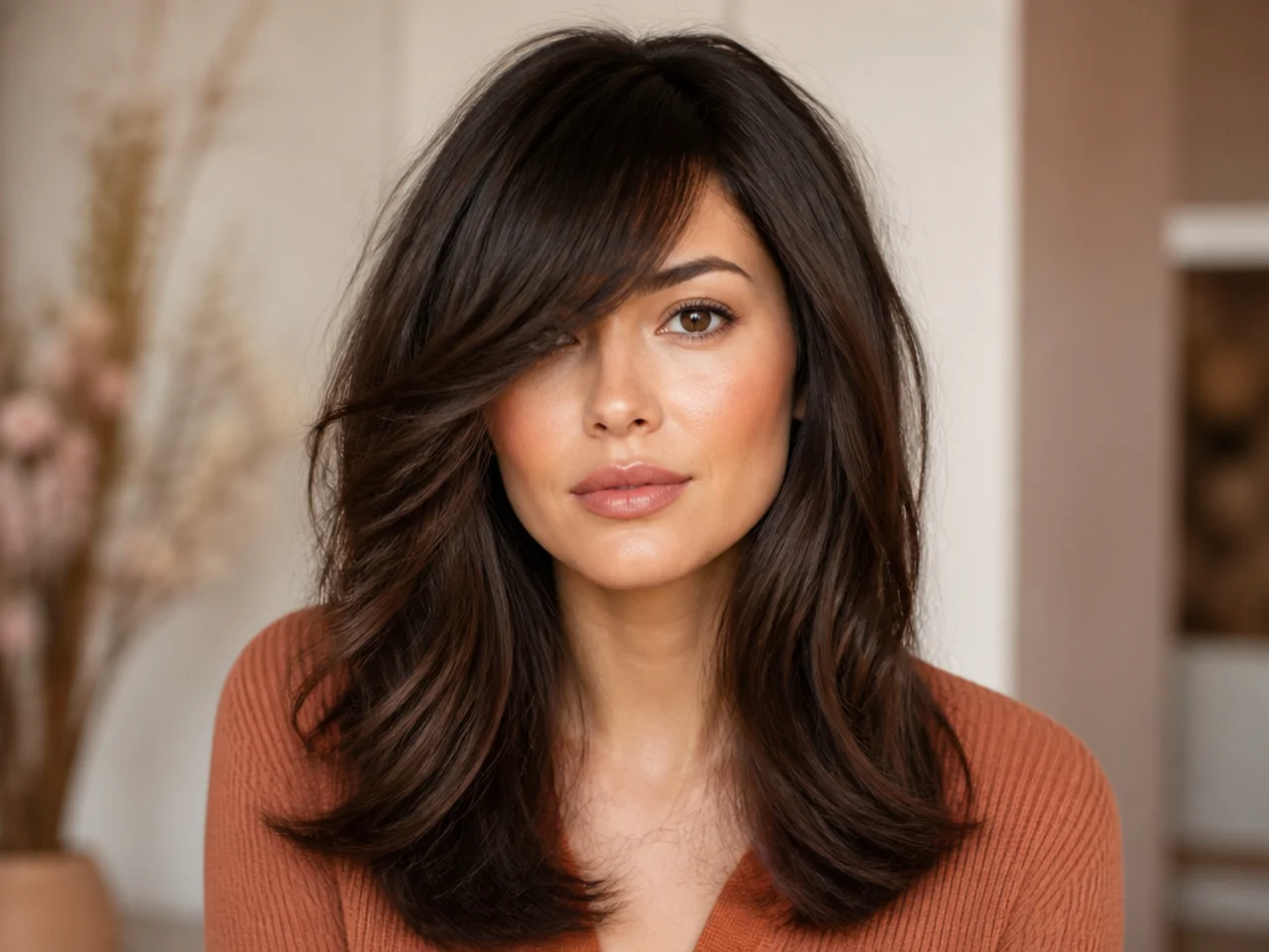 Side volume widening a face at the cheeks